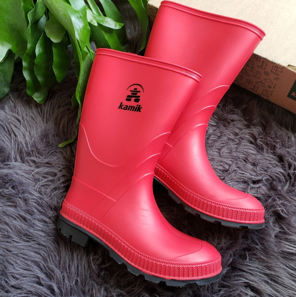 Kamik Stomp Kids Red Rain Boots size 3